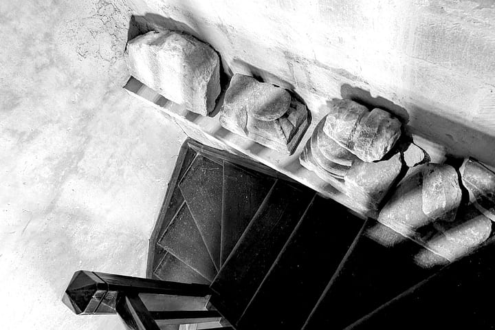 Stone corbels and wooden staircase, Crowland Abbey - illustrating a piece on how to write services pages