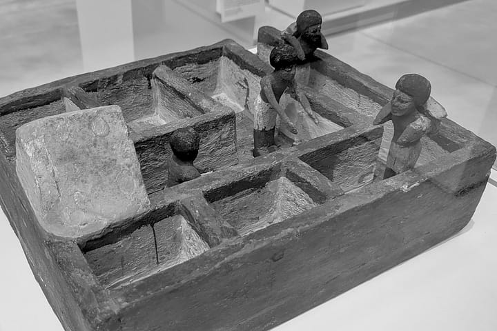 A model of ancient Egyptians in a mine, illustrating a blog post: What is a content audit